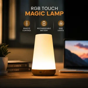 RGB Touch Lamp with Remote Control – Rechargeable Night Light
