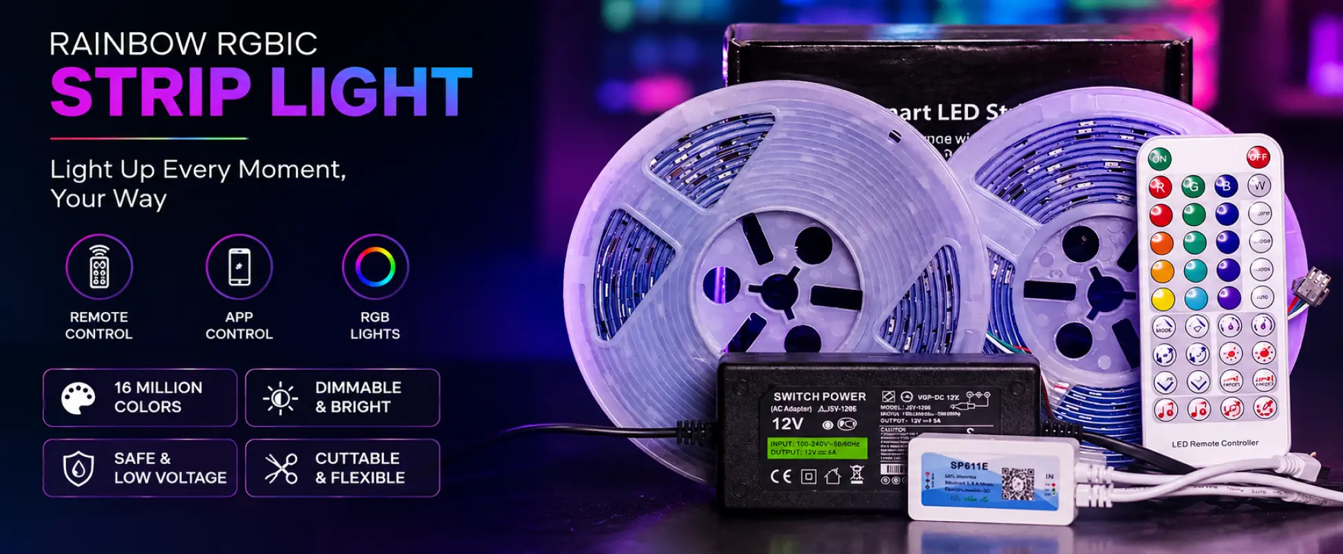 Rainbow RGBIC LED Strip Light