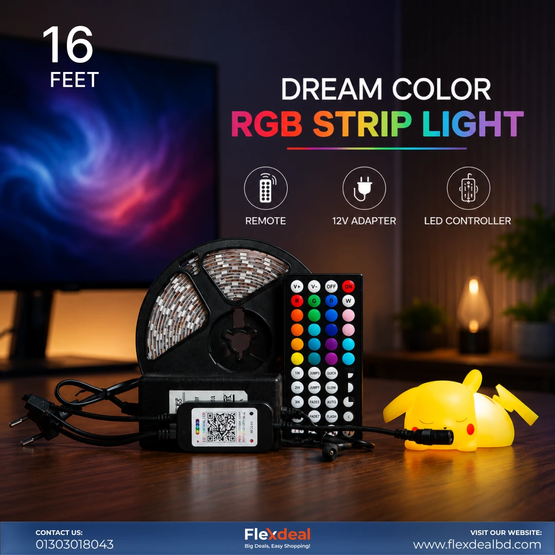 Smart RGB LED Strip Light – Bluetooth APP Control, Music Sync & Remote Control