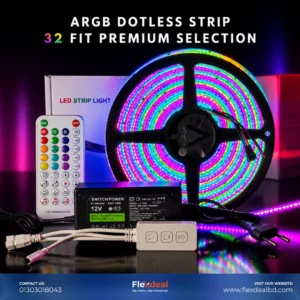 24V Dotless ARGB COB LED Strip 720 LED/M – Addressable RGB Smart Light Bangladesh