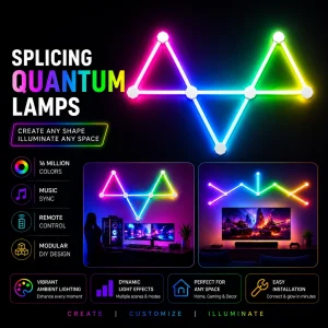 Modular Smart RGB Wall Light Bars BD | DIY Gaming LED Wall Lights with App Control & Music Sync