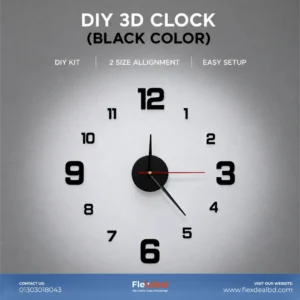 DIY 3D Wall Clock with Glow in the Dark | Silent Modern Acrylic Wall Clock