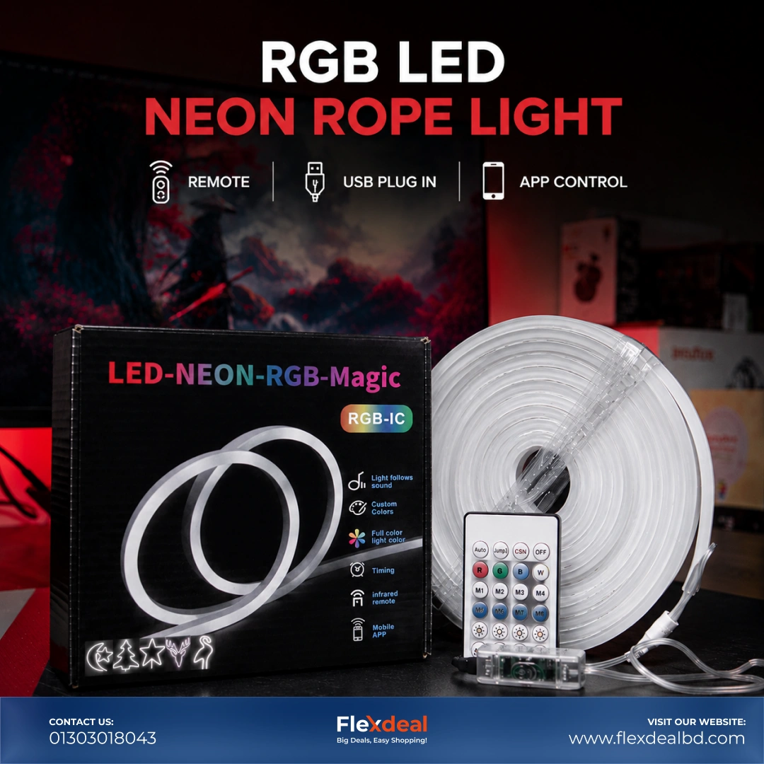 RGBIC Neon LED Strip Light USB Powered | Smart ARGB Neon Light with Chasing Effects